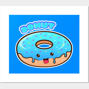 Blue Donut Posters and Art